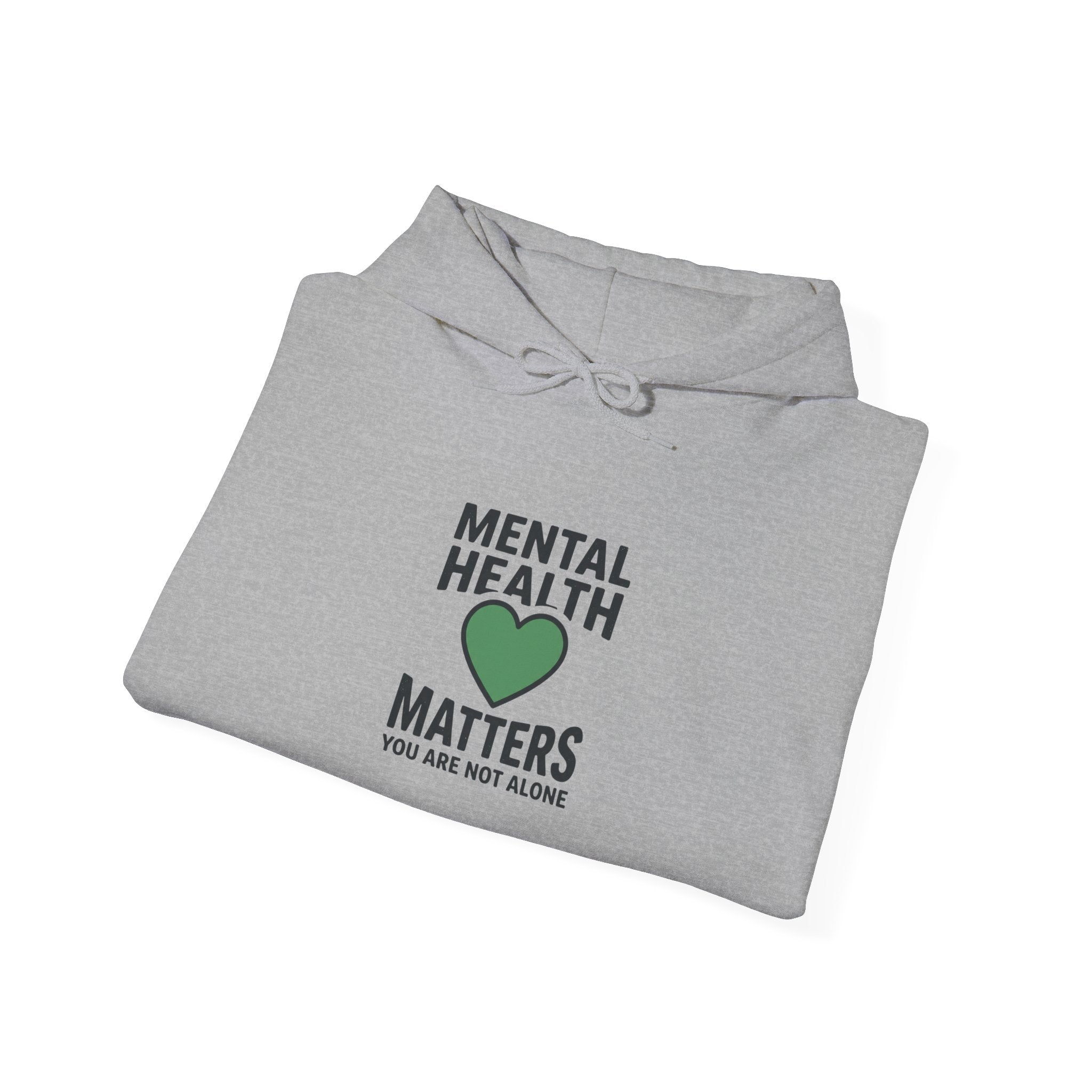 Mental Health Matters Hoodie — Wear Green Heart | Roots & Hope