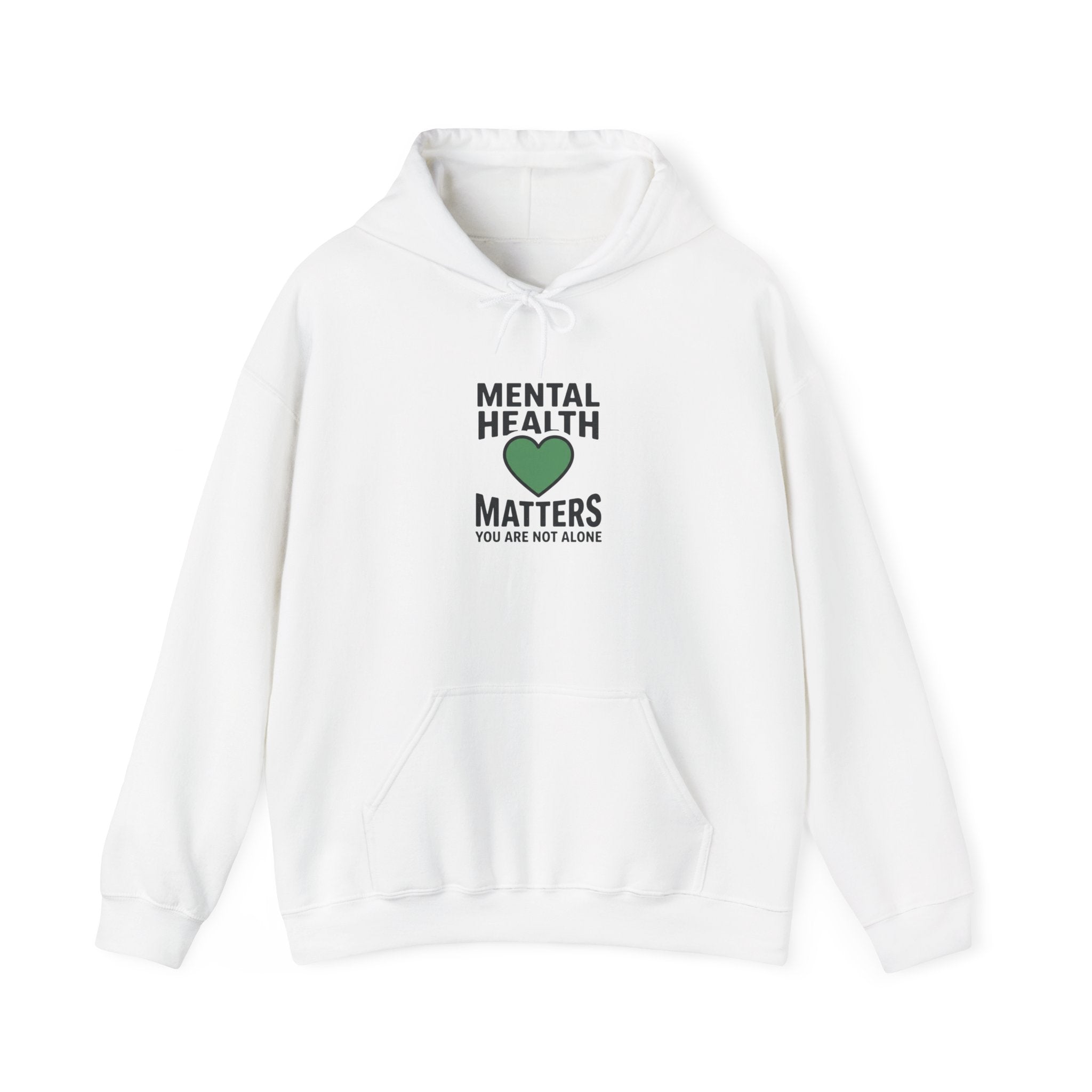 Mental Health Matters Hoodie — Wear Green Heart | Roots & Hope