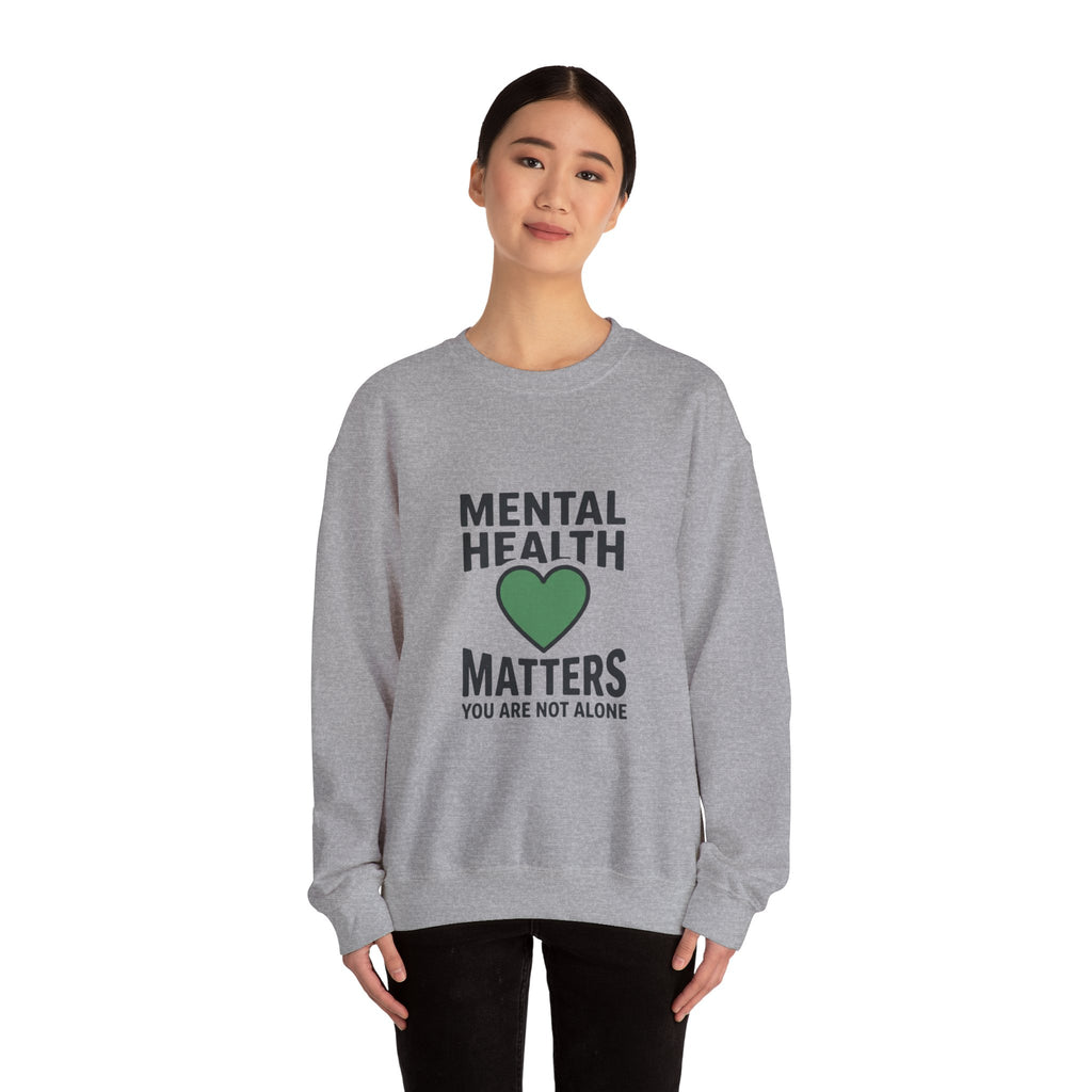 Mental Health Matters sweatshirt | wear green, awareness ribbon Roots&Hope