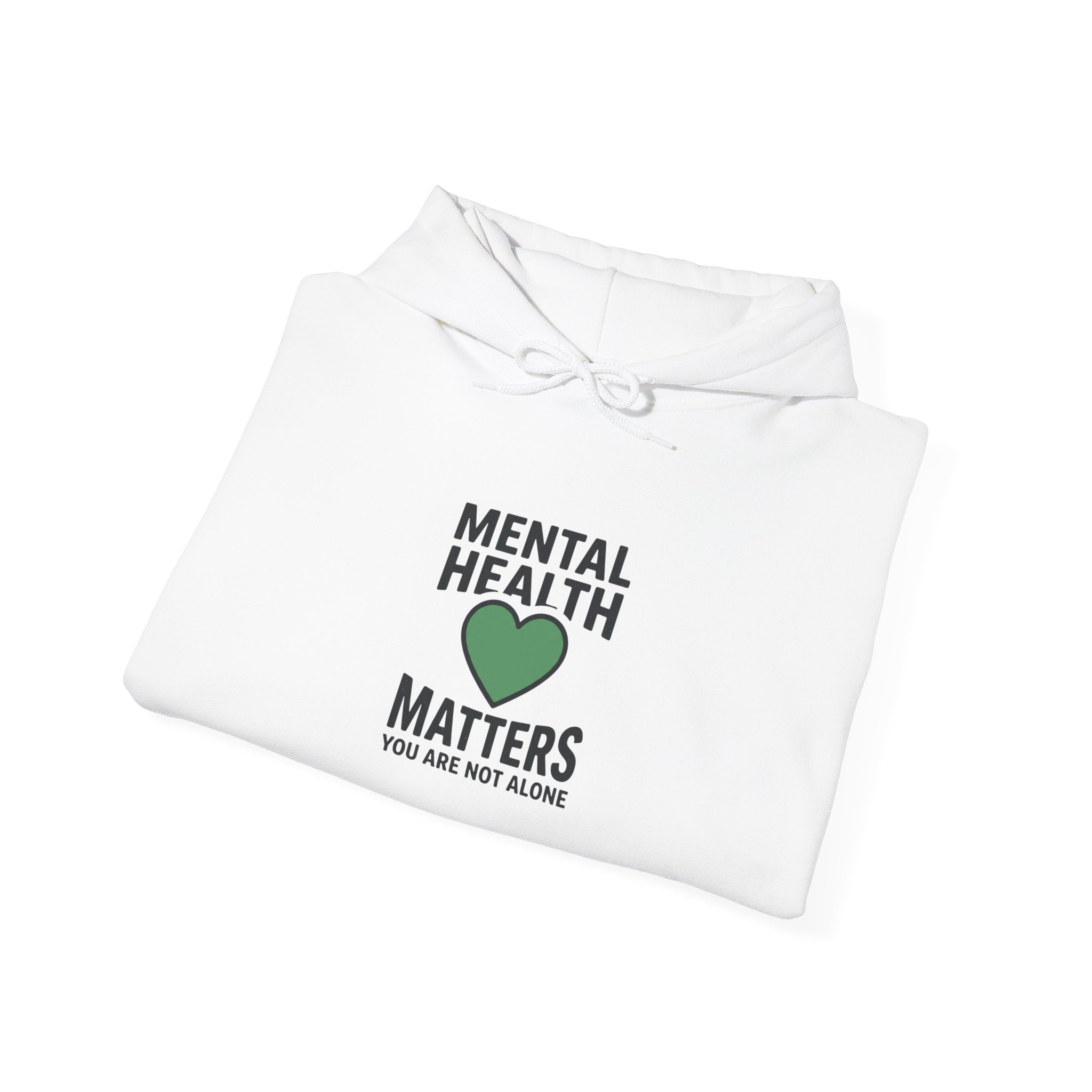 Mental Health Matters Hoodie — Wear Green Heart | Roots & Hope