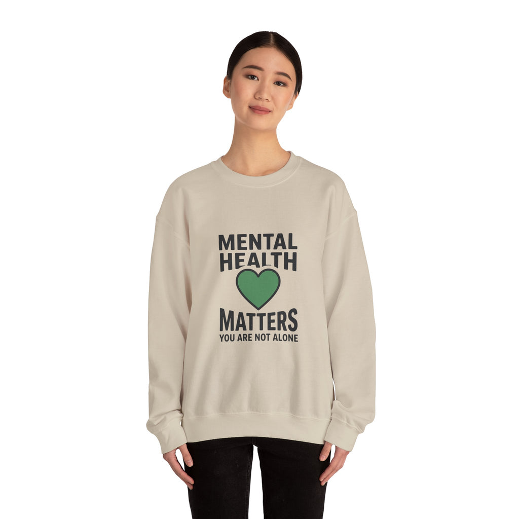 Mental Health Matters sweatshirt | wear green, awareness ribbon Roots&Hope