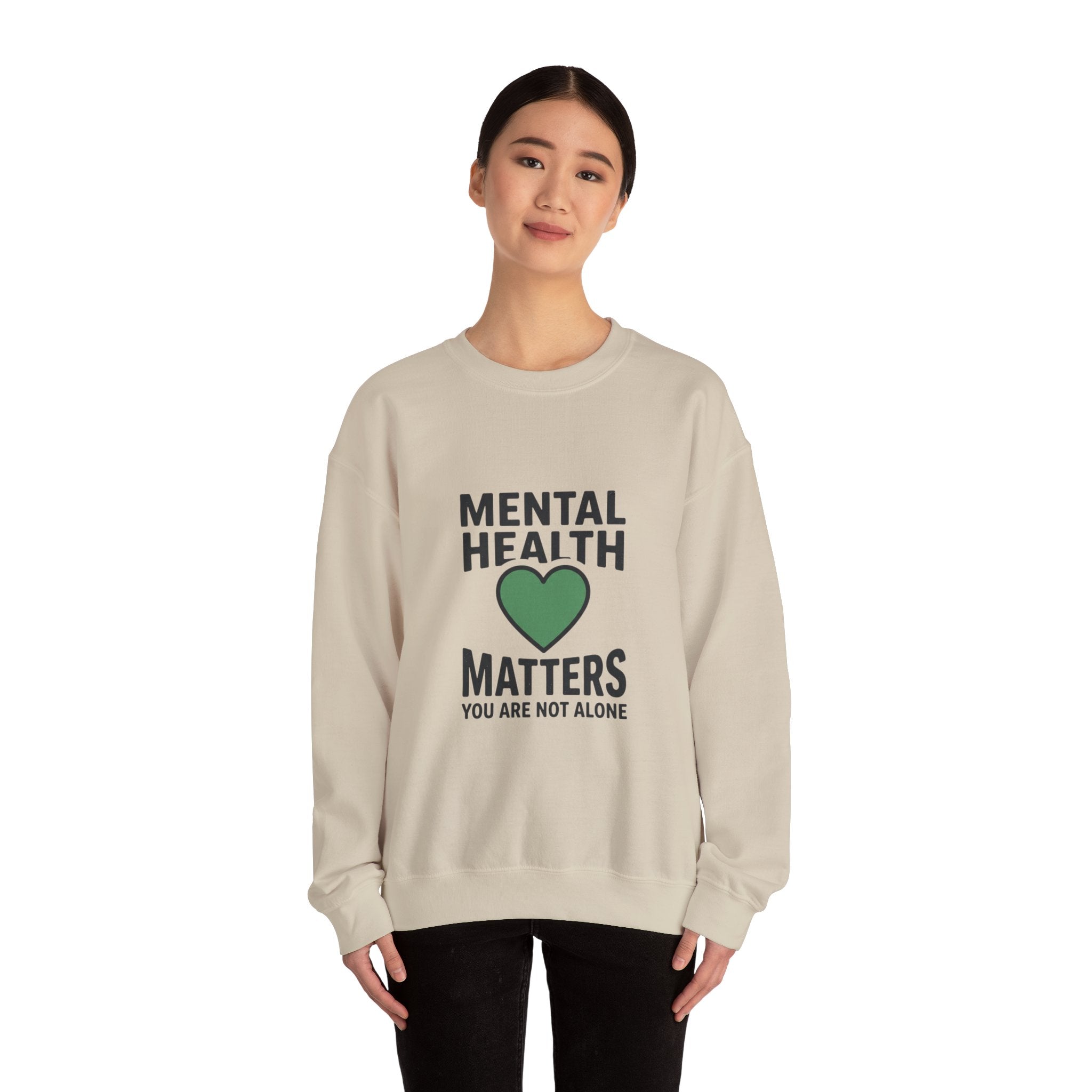 Mental Health Matters sweatshirt | wear green, awareness ribbon Roots&Hope