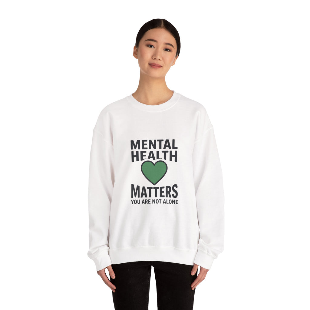 Mental Health Matters sweatshirt | wear green, awareness ribbon Roots&Hope