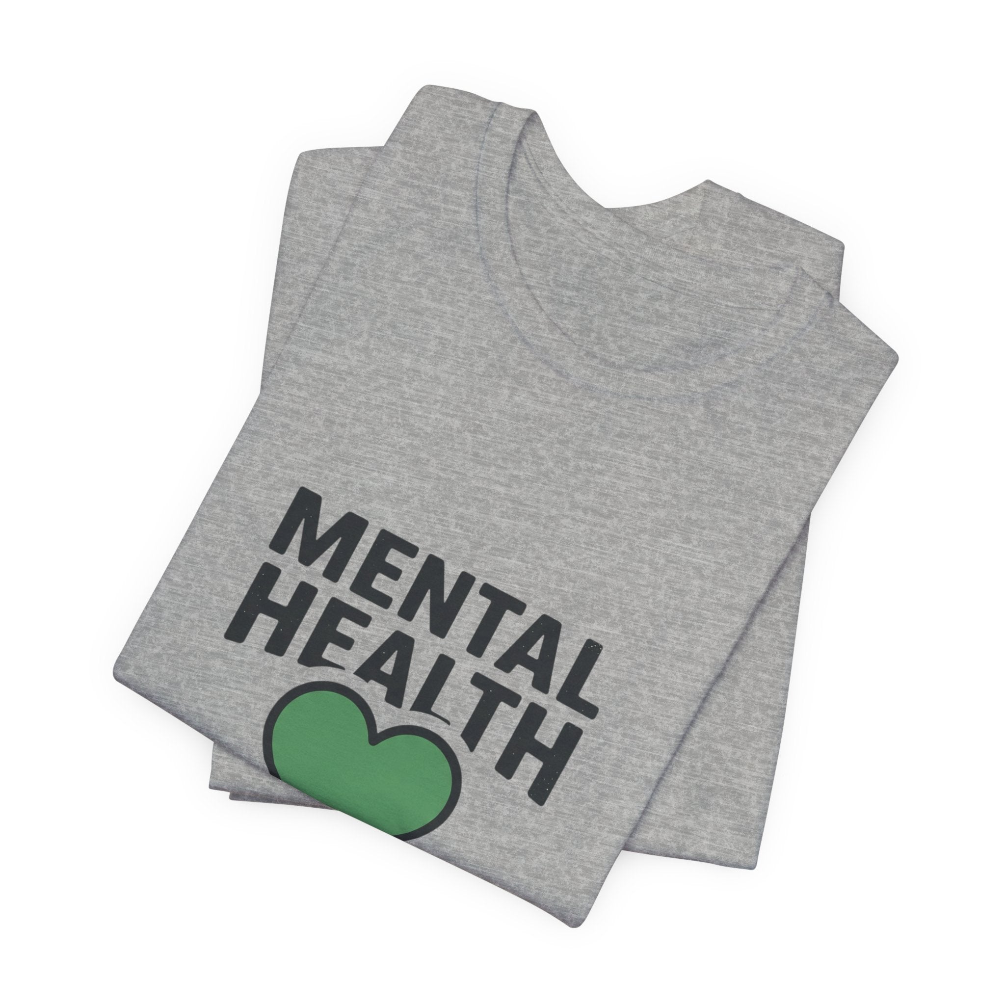 Mental Health Matters heart tee | Wear Green awareness ribbon, self-care