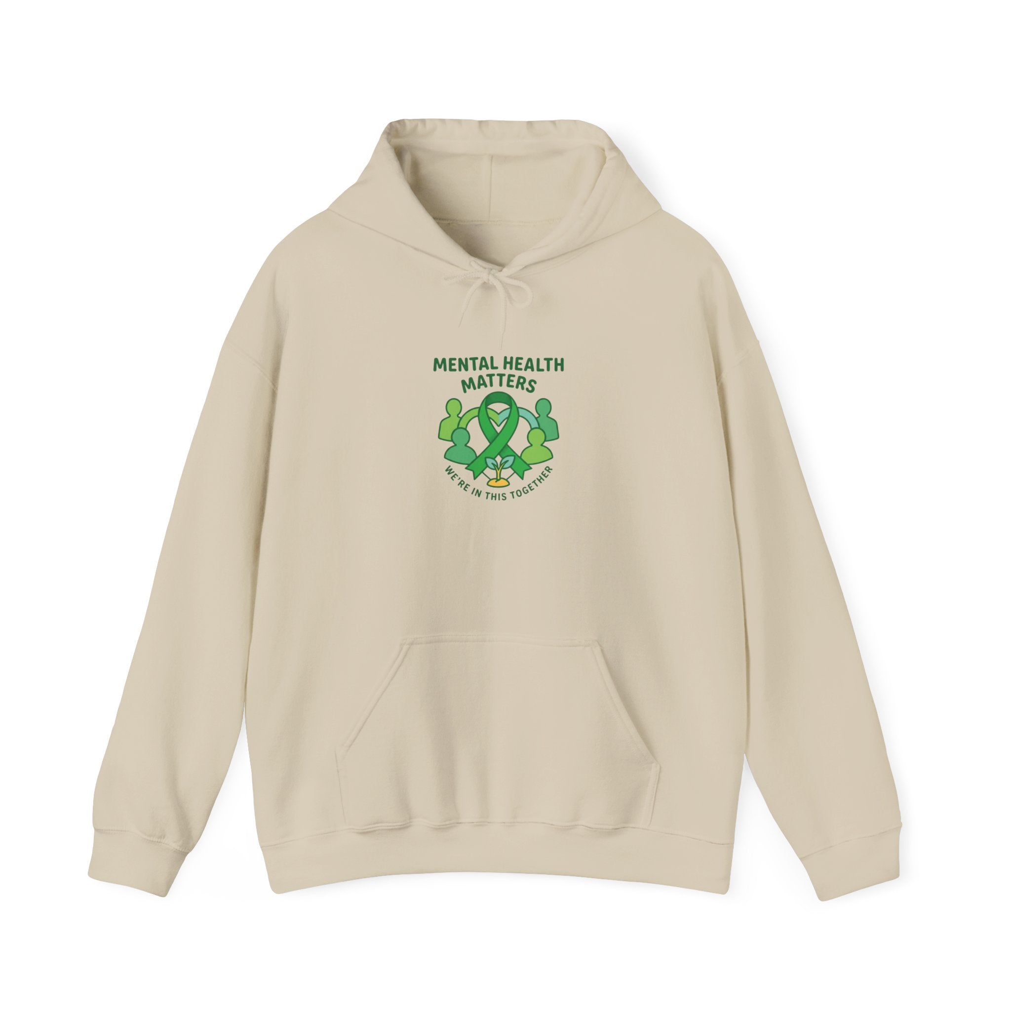 Mental Health Matters Hoodie — Self-Care & Support | Roots & Hope