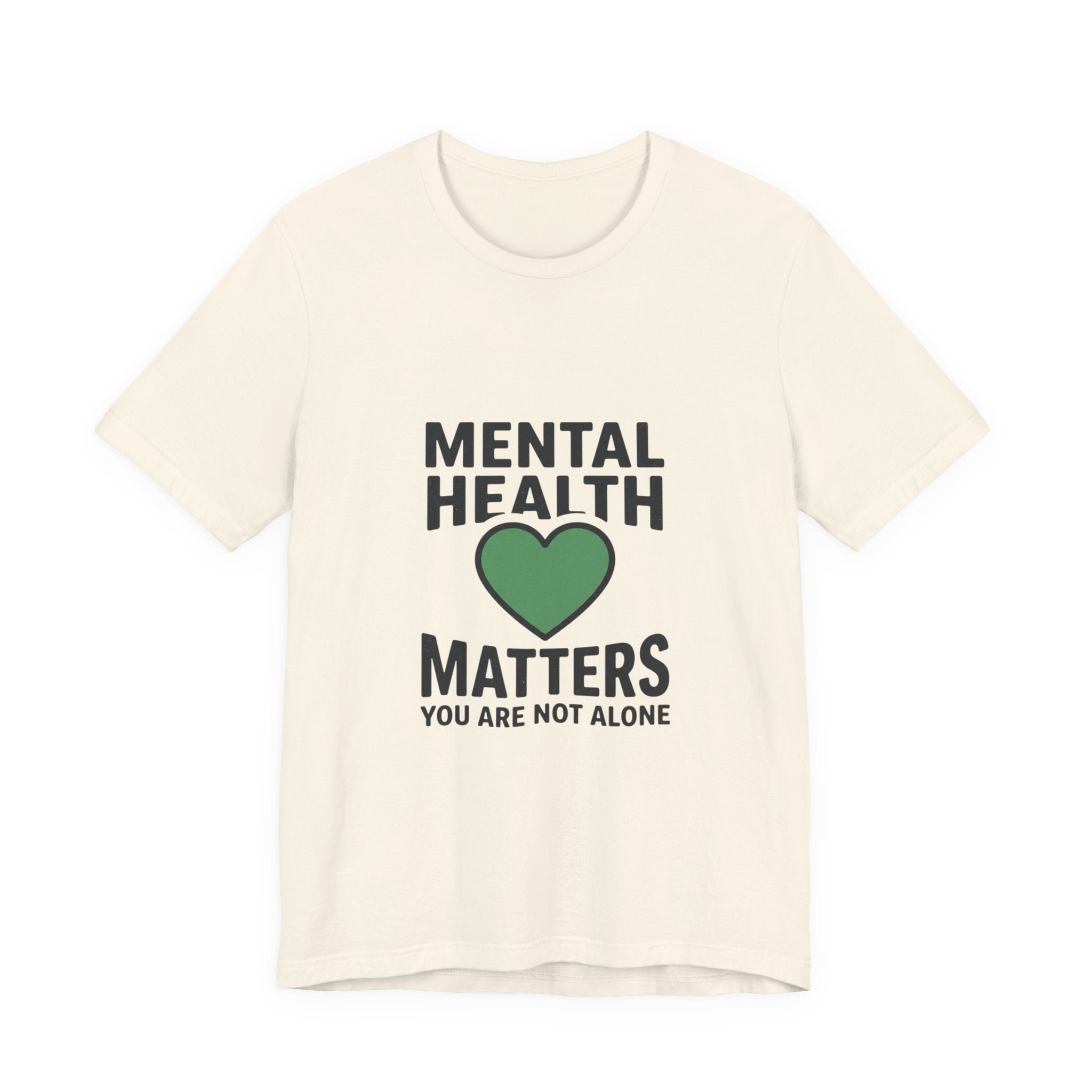 Mental Health Matters heart tee | Wear Green awareness ribbon, self-care
