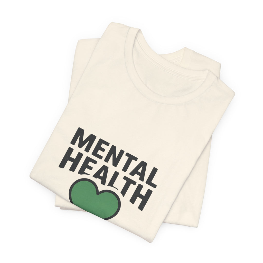 Mental Health Matters heart tee | Wear Green awareness ribbon, self-care