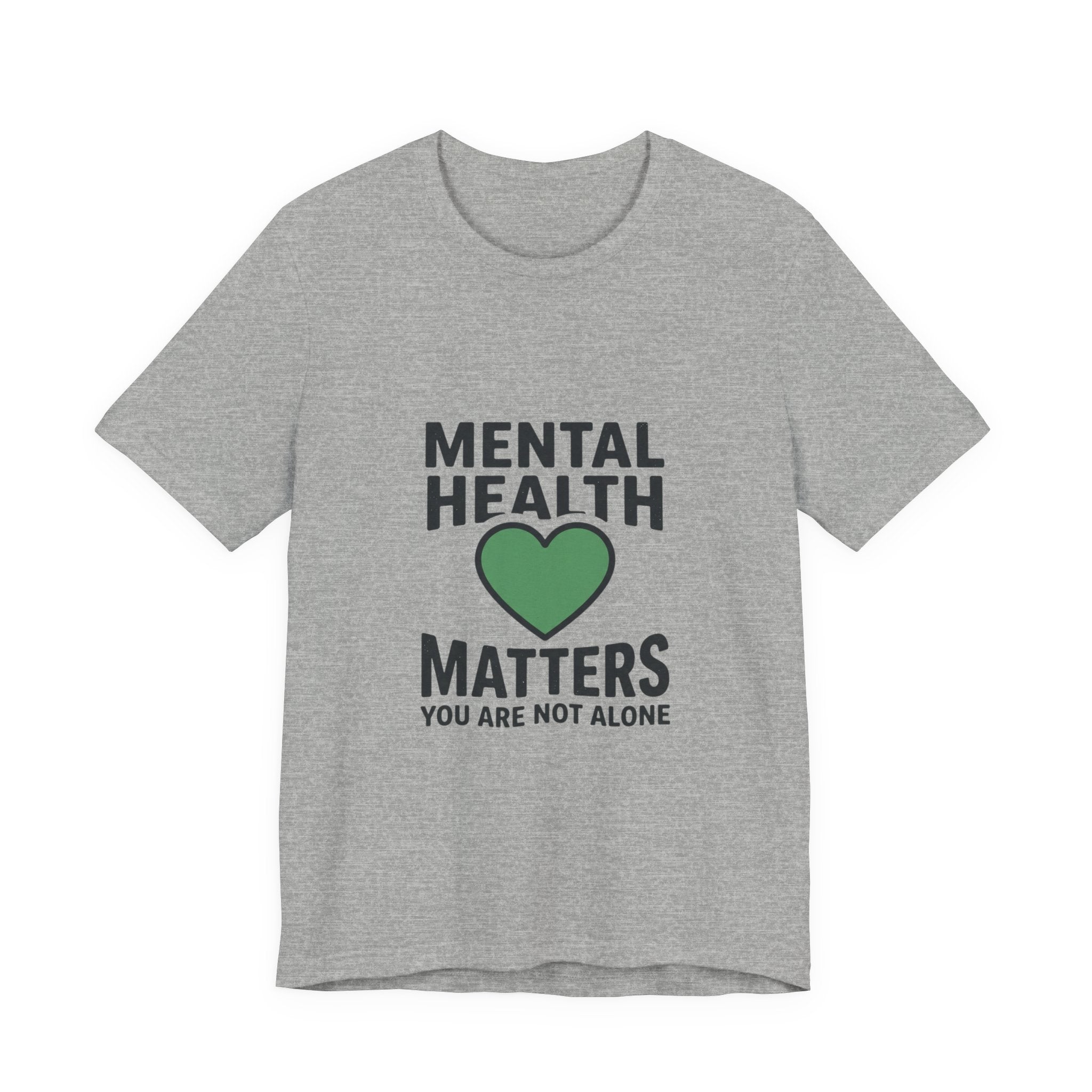 Mental Health Matters heart tee | Wear Green awareness ribbon, self-care